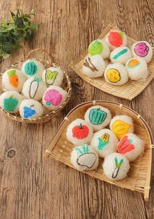 野菜のデコおにぎりで収穫体験-レシピのメイン写真