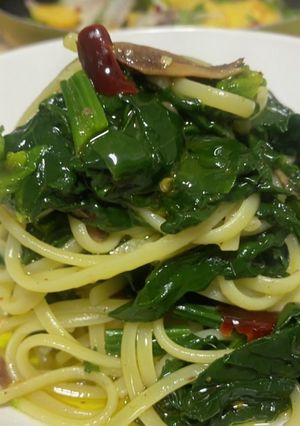 寒締めほうれん草とアンチョビのパスタ-レシピのメイン写真