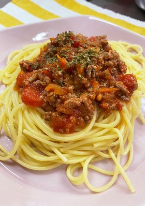 簡単絶品トマト缶ですぐできるミートソース-レシピのメイン写真