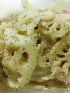 電子レンジでツナれんこん-レシピのメイン写真