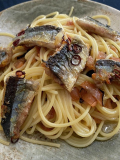 秋刀魚と梅のパスタ-レシピのメイン写真