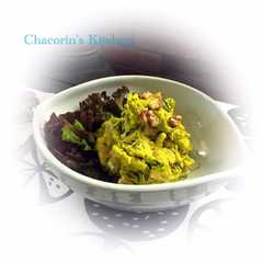 รูปของ クリチとマカロニ入で欲張りかぼちゃサラダ