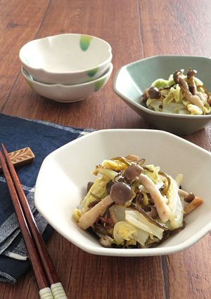 レンジで簡単☆白菜としめじのゆず胡椒和え-レシピのメイン写真