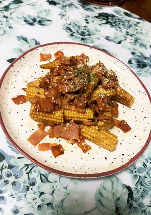 ベーコンとベビーコーンのバター醤油炒め-レシピのメイン写真