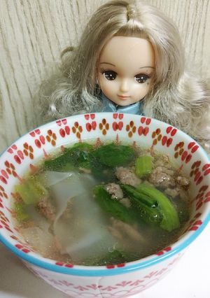 リカちゃん♡包まない小松菜ワンタンスープ-レシピのメイン写真