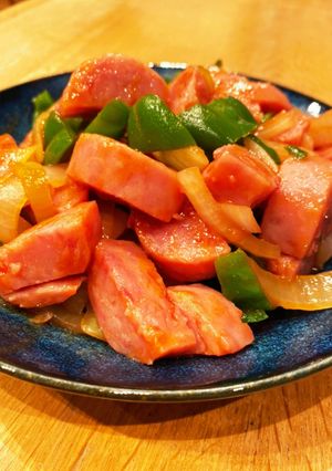 島原ポークソーセージのケチャップ炒め-レシピのメイン写真