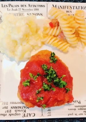 簡単バジルチーズ入りカツレツ-レシピのメイン写真