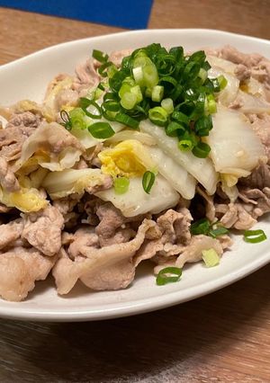 手軽な一品　豚肉と白菜の炒め煮-レシピのメイン写真