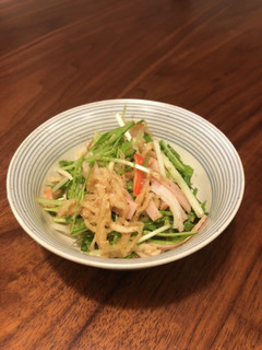 水菜と切干大根のすり胡麻ポン酢和え-レシピのメイン写真