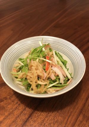 水菜と切干大根のすり胡麻ポン酢和え-レシピのメイン写真