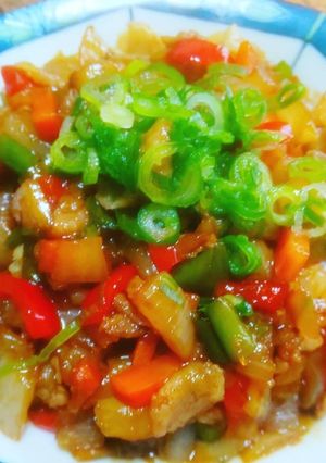 野菜と豚肉の中華風生姜あんかけご飯-レシピのメイン写真