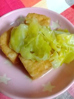 厚揚げとキャベツの煮物-レシピのメイン写真