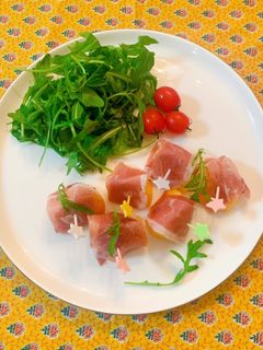 生ハムと柿の前菜-レシピのメイン写真