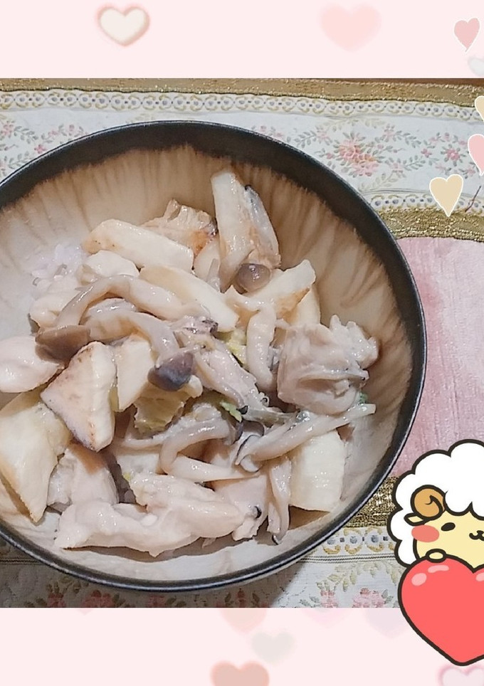 【出稼ぎメシ】鶏とかぶの豆乳煮込み-レシピのメイン写真