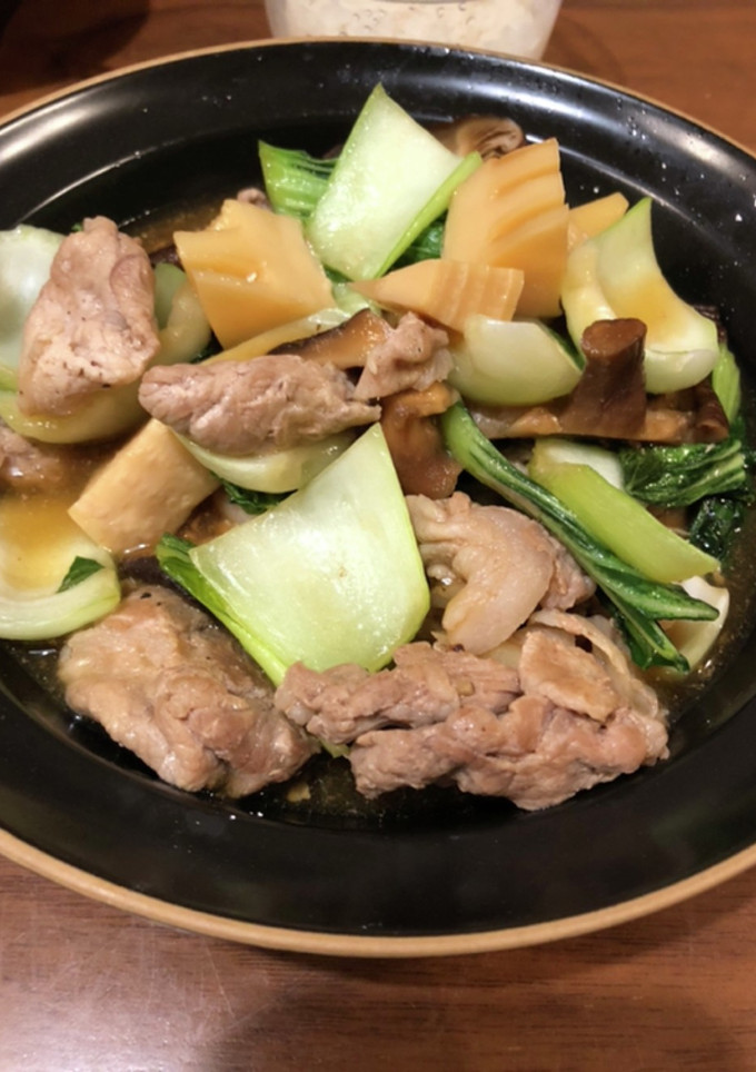 乾燥椎茸の旨味で食べる青梗菜と豚肉の旨煮-レシピのメイン写真