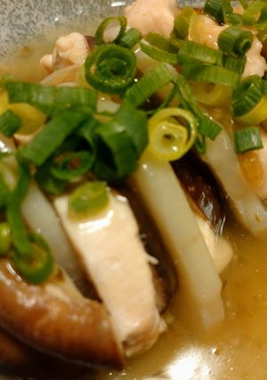 椎茸と鶏胸とレンコンの蒸し料理-レシピのメイン写真