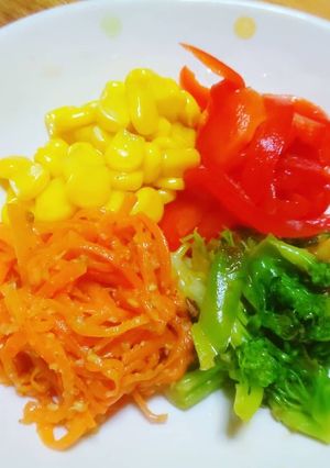 今流行りのお惣菜カレーの付け合わせ４種類-レシピのメイン写真