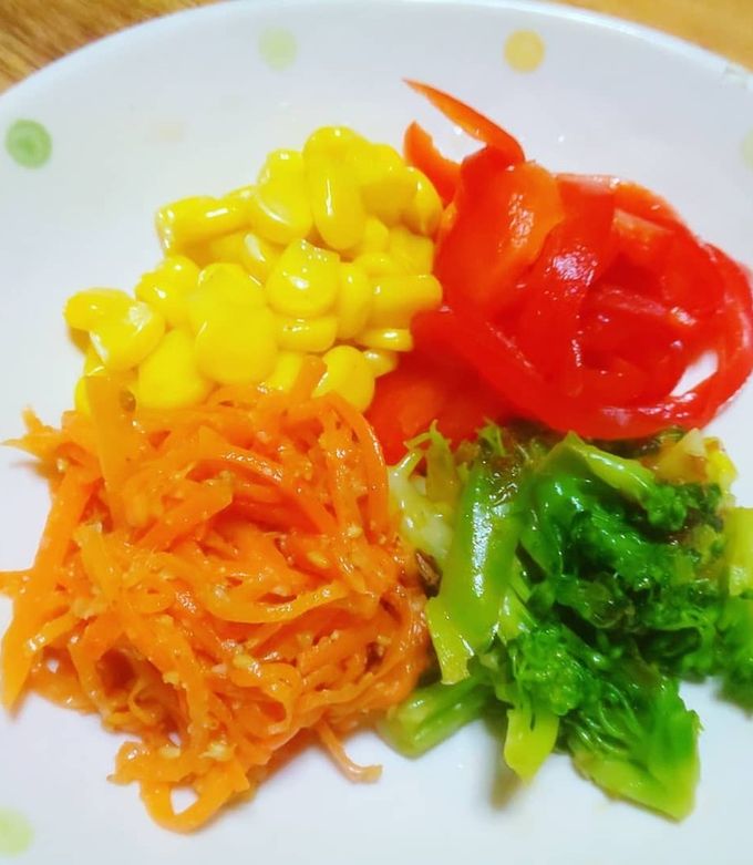 今流行りのお惣菜カレーの付け合わせ４種類-レシピのメイン写真