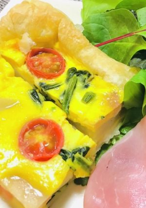 四角いあっさり彩りキッシュ-レシピのメイン写真