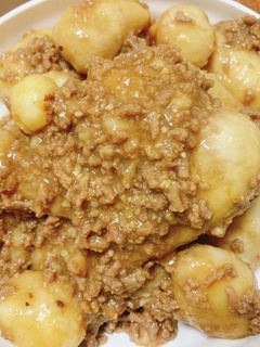 里芋とひき肉の煮っ転がし-レシピのメイン写真