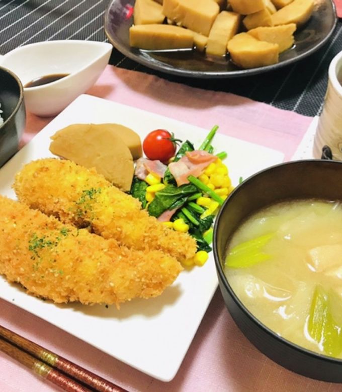今日の夕飯ささみカツメインの夕飯献立-レシピのメイン写真