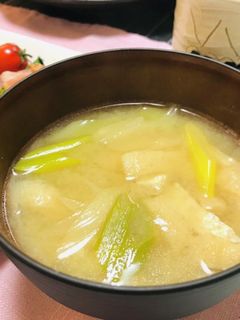 ネギと油揚げのお味噌汁-レシピのメイン写真