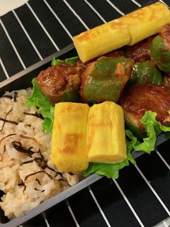 肉詰めピーマン弁当 2020/11/17-レシピのメイン写真