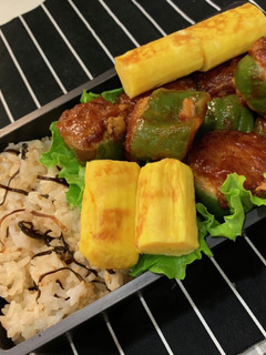 肉詰めピーマン弁当 2020/11/17-レシピのメイン写真