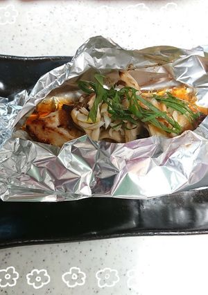 鶏むね肉の秋のホイル焼き-レシピのメイン写真