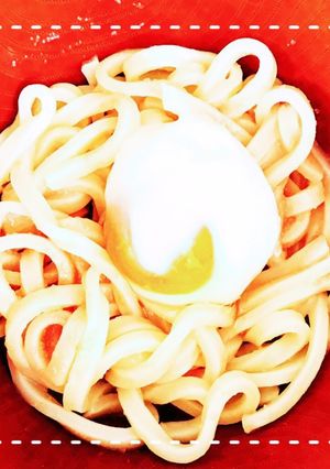 市販パスタソースで簡単！たらこ温玉うどん-レシピのメイン写真