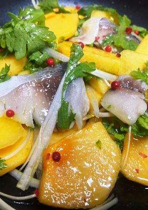 柿としめ鯖の冬野菜サラダ-レシピのメイン写真