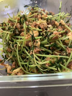 豆苗とマグロフレーク炒め-レシピのメイン写真