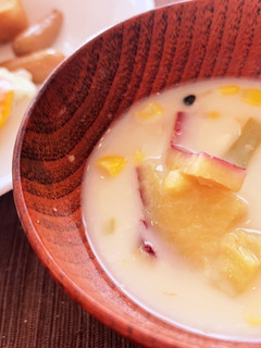 鍋の残りで簡単!あったか豆乳スープ-レシピのメイン写真