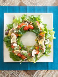 真鯛でごちそうリースサラダ-レシピのメイン写真