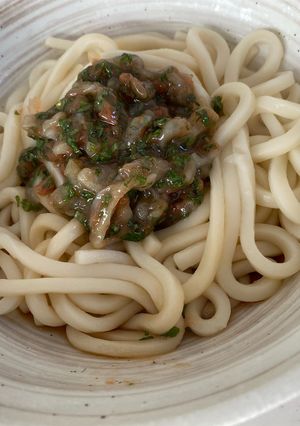 梅クラゲうどん-レシピのメイン写真