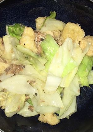 鯖とキャベツと南関揚げのポン酢サラダ-レシピのメイン写真
