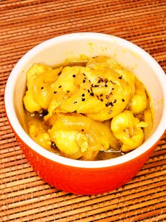 ☺簡単おつまみ♪鶏皮のカレー煮込み☺-レシピのメイン写真