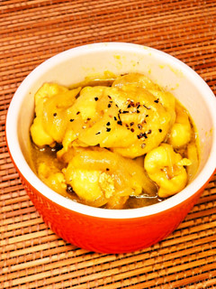 ☺簡単おつまみ♪鶏皮のカレー煮込み☺-レシピのメイン写真