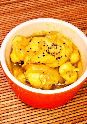 😊簡単おつまみ♪鶏皮のカレー煮込み😊-レシピのメイン写真
