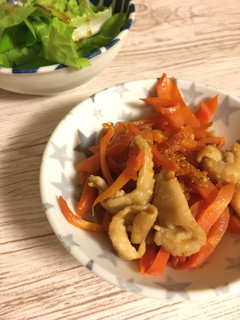 鶏皮と人参のきんぴら風-レシピのメイン写真