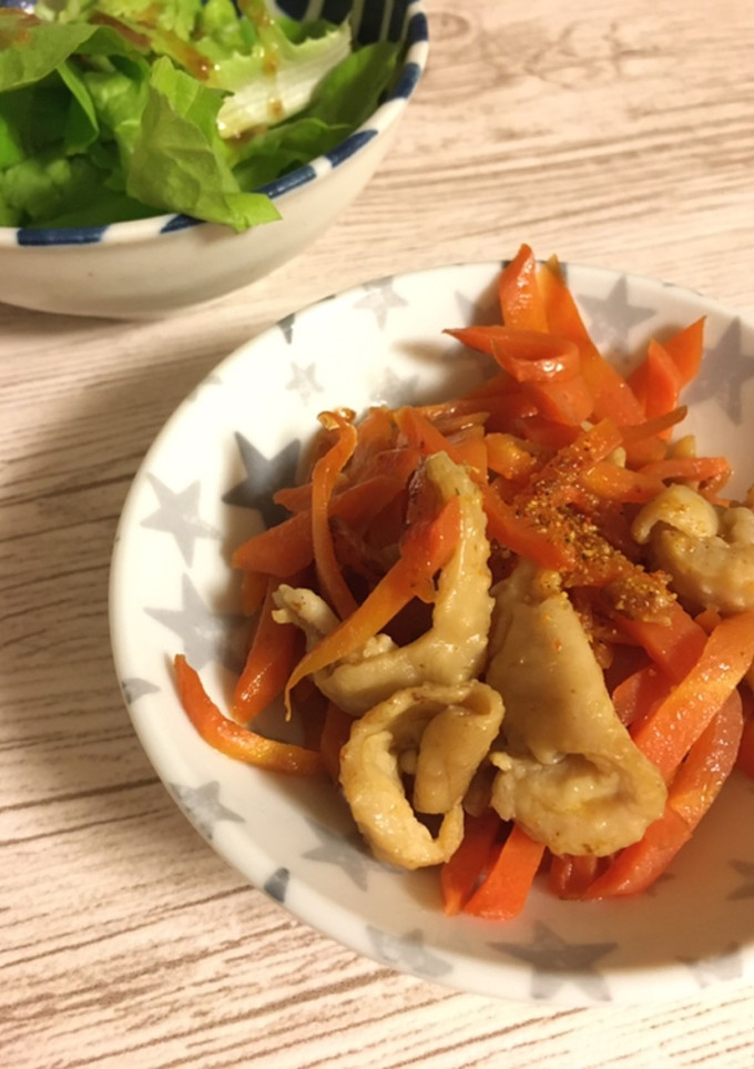 鶏皮と人参のきんぴら風-レシピのメイン写真
