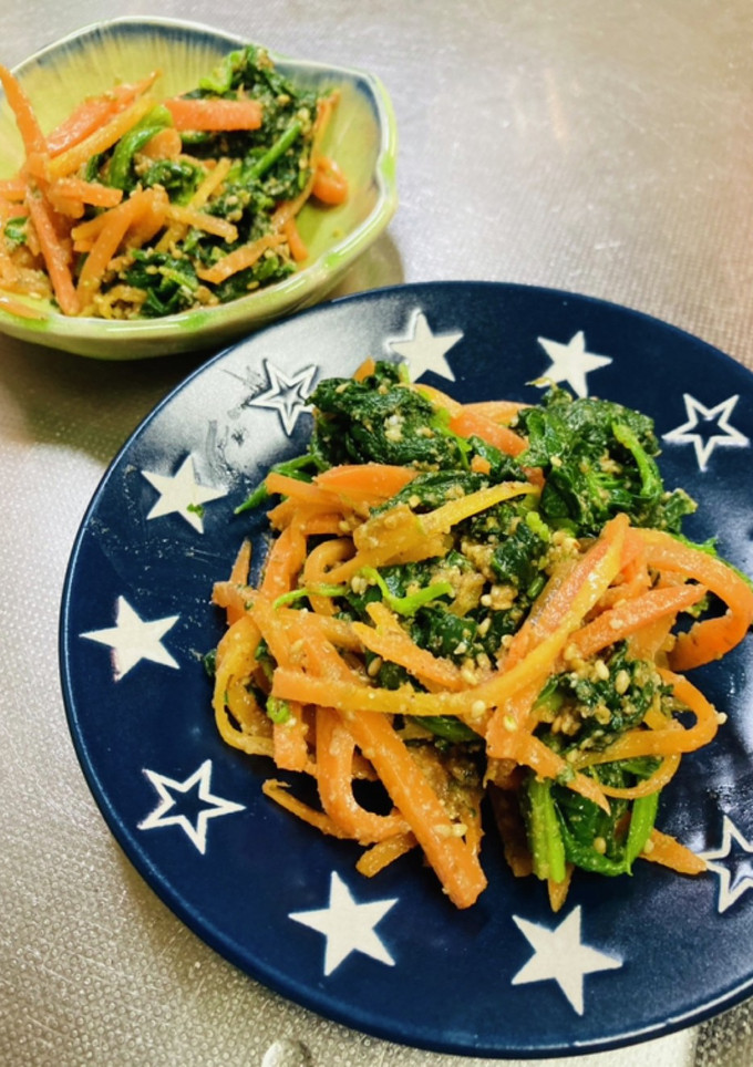にんじんとほうれん草の胡麻和え-レシピのメイン写真