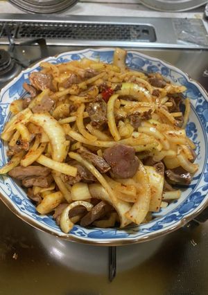 長楽風豚ハツと玉葱サラダ-レシピのメイン写真
