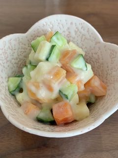 柿のフルーツサラダ 家族食いつきNo,1-レシピのメイン写真