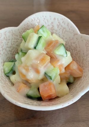 柿のフルーツサラダ 家族食いつきNo,1-レシピのメイン写真