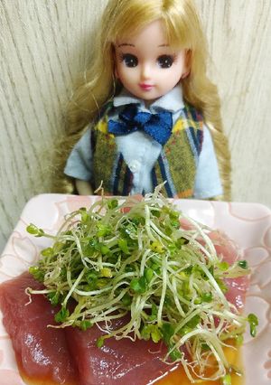 リカちゃん♡乗っけアルファルファまぐろ-レシピのメイン写真