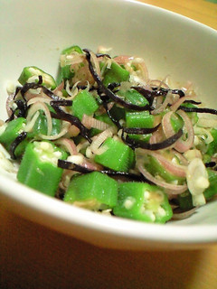 大好き♪茗荷+オクラ+塩昆布-レシピのメイン写真