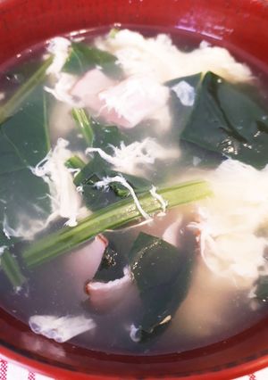 簡単!ほうれん草とベーコンのスープ-レシピのメイン写真
