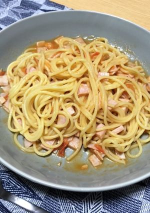 トマトとハムの残り物パスタ-レシピのメイン写真