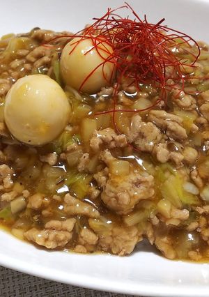 白菜と挽肉のあんかけ ごはん(時々麺)-レシピのメイン写真